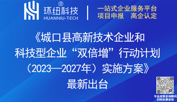 城口縣高新技術(shù)企業(yè)和科技型企業(yè)雙倍增行動計劃2023—2027年